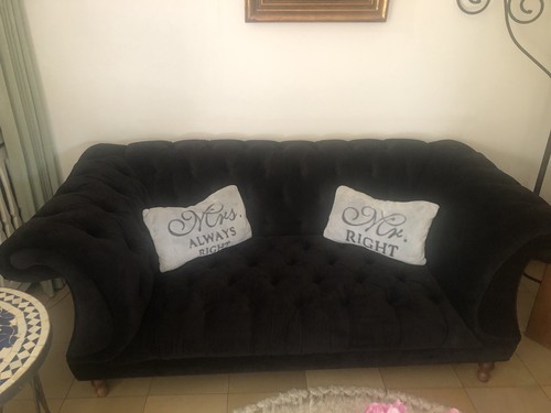 Sofa samtvelours 2sitzer - samtvelours,