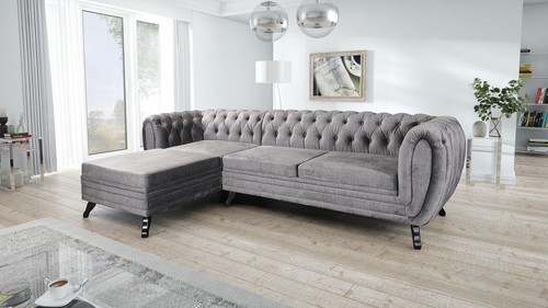 Edles chesterfield ecksofa - edles,
