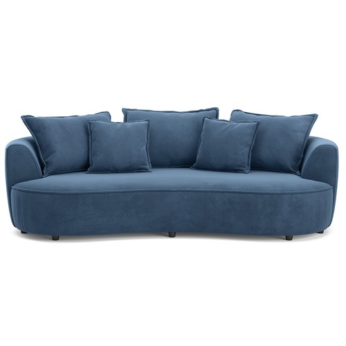 Megasofa dark blue - dark, velours