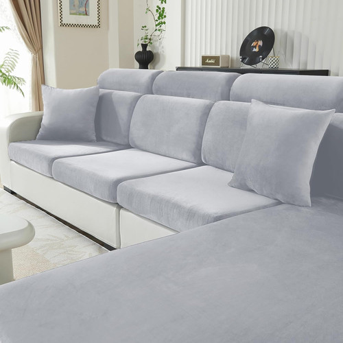 Samt sitzkissenbezug stretch - samt,