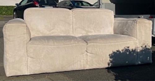 Beige cord sofas sitzer - beige,