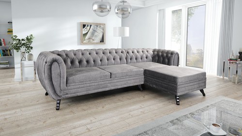 Edles chesterfield ecksofa - chesterfield,