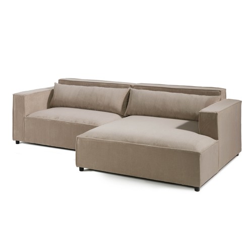 Ecksofa ottomane rechts cord - ecksofa,